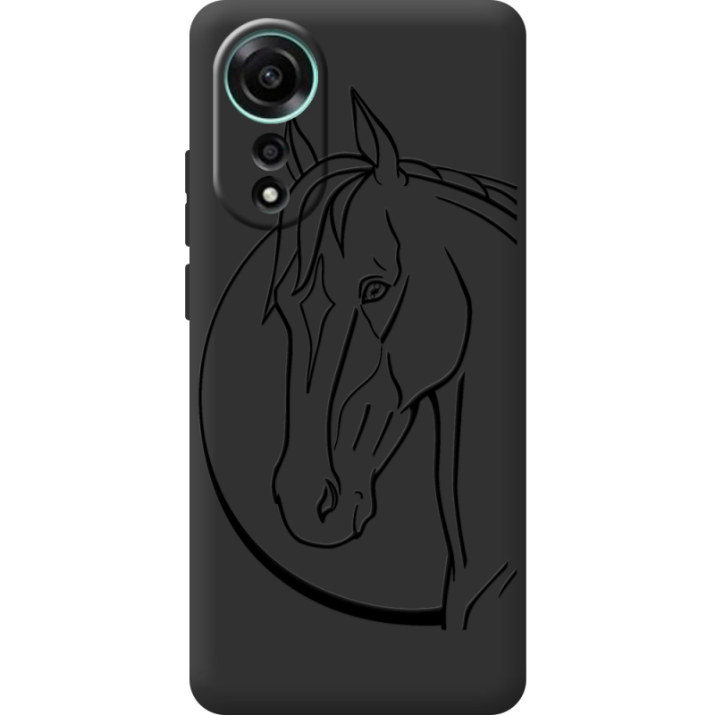 Черный чехол BoxFace OPPO A78 4G Horse