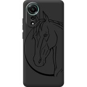 Черный чехол BoxFace OPPO A78 4G Horse