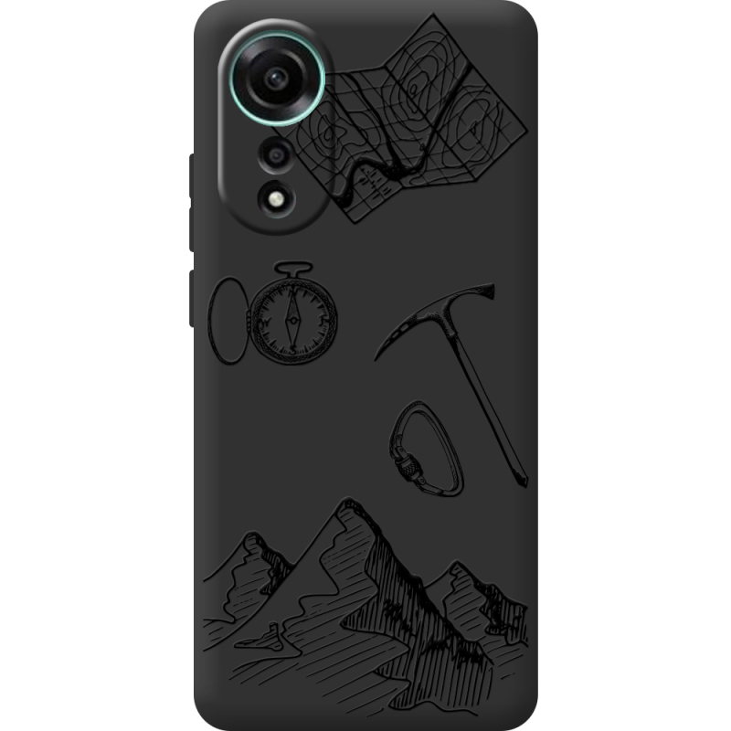 Черный чехол BoxFace OPPO A78 4G Mountains