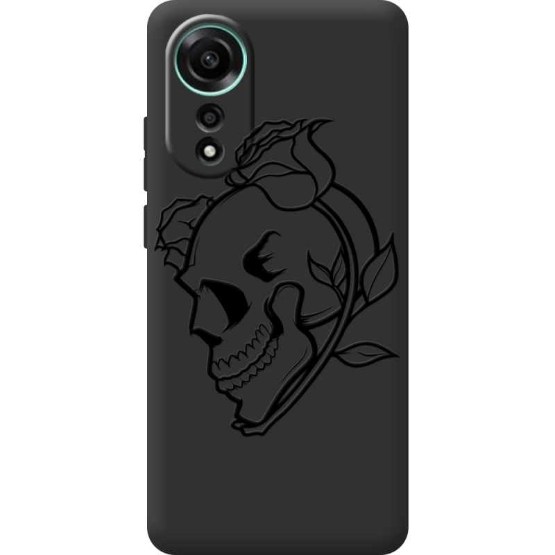 Черный чехол BoxFace OPPO A78 4G Skull and Roses