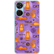 Чехол BoxFace ZTE Blade V40 Design Yoga Cat