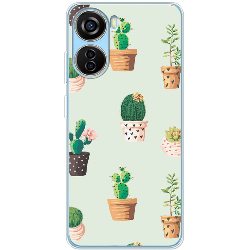 Чехол BoxFace ZTE Blade V40 Design L-green Cacti