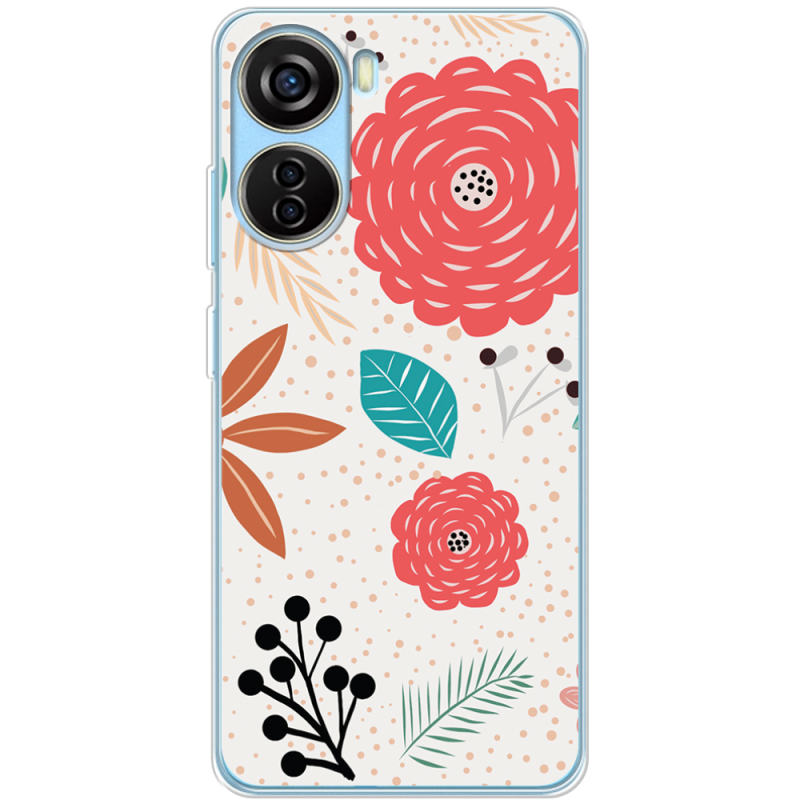 Чехол BoxFace ZTE Blade V40 Design Line Flowers