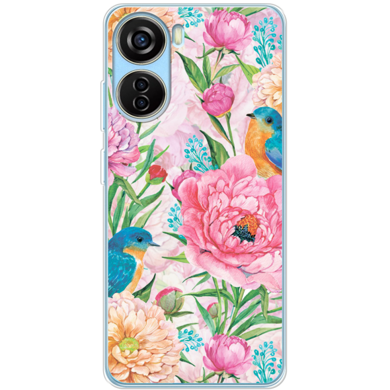 Чехол BoxFace ZTE Blade V40 Design Birds in Flowers