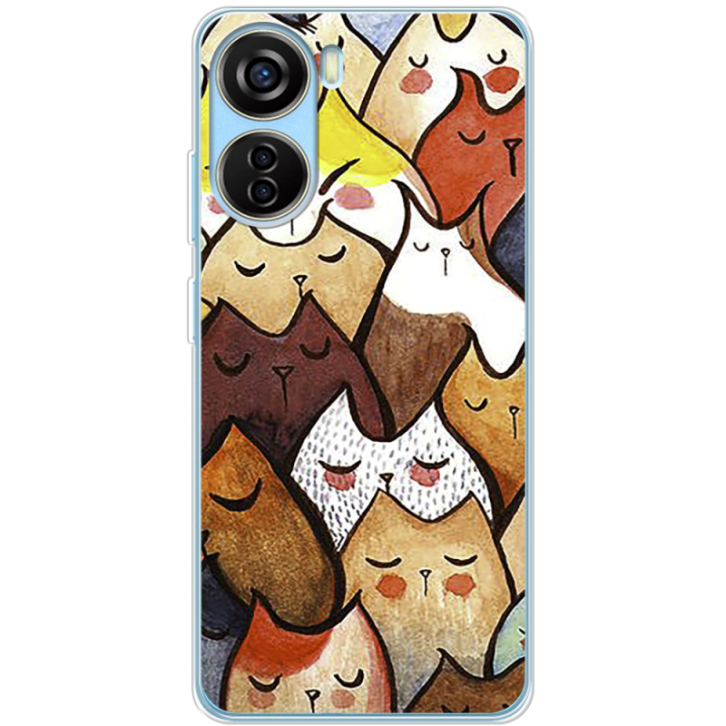 Чехол BoxFace ZTE Blade V40 Design Sleepy Cats