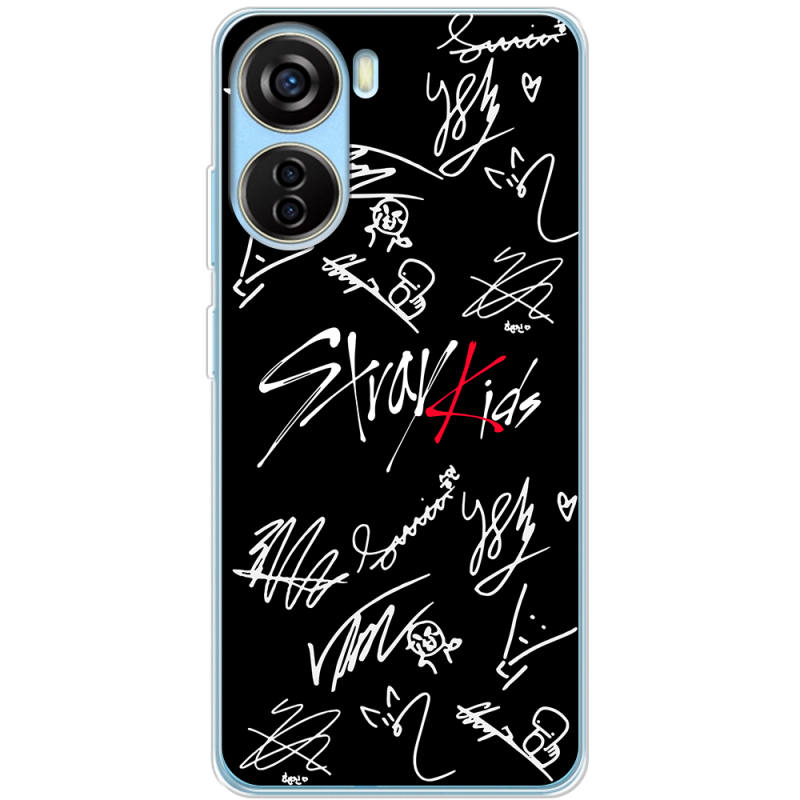 Чехол BoxFace ZTE Blade V40 Design Stray Kids автограф