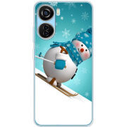 Чехол BoxFace ZTE Blade V40 Design Skier Snowman