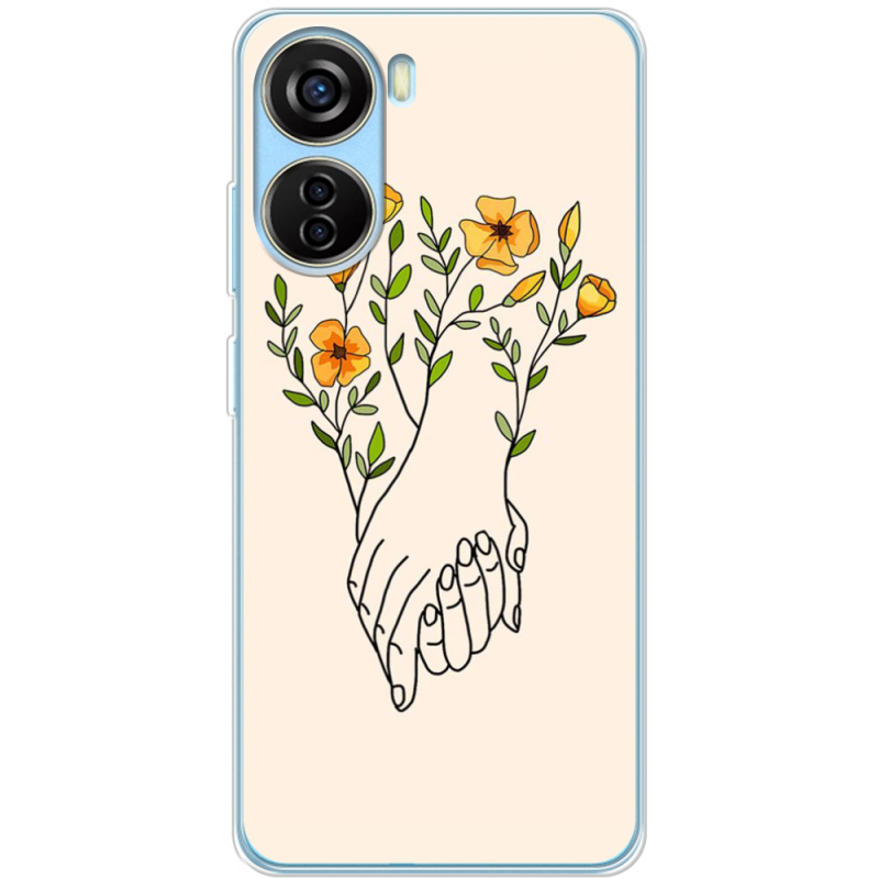 Чехол BoxFace ZTE Blade V40 Design Flower Hands