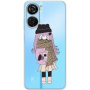 Прозрачный чехол BoxFace ZTE Blade V40 Design Winter Morning Girl