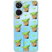 Прозрачный чехол BoxFace ZTE Blade V40 Design Pattern Baby Yoda