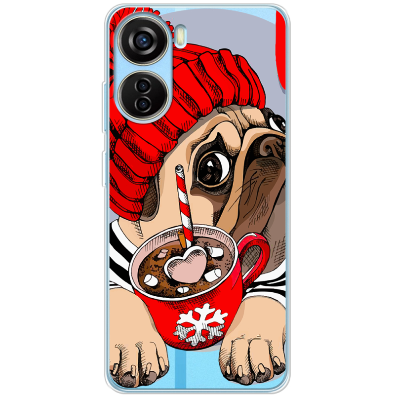 Прозрачный чехол BoxFace ZTE Blade V40 Design Winter Puggy