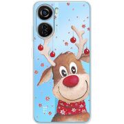 Прозрачный чехол BoxFace ZTE Blade V40 Design Winter Deer