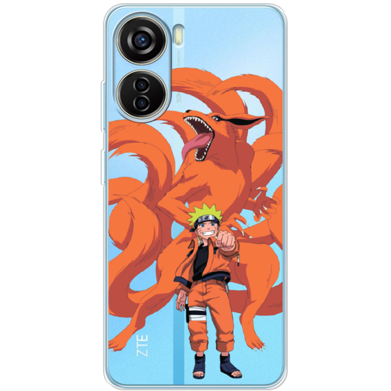 Прозрачный чехол BoxFace ZTE Blade V40 Design Naruto and Kurama