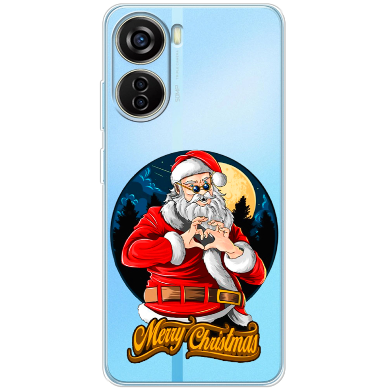 Прозрачный чехол BoxFace ZTE Blade V40 Design Cool Santa