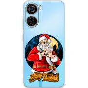 Прозрачный чехол BoxFace ZTE Blade V40 Design Cool Santa