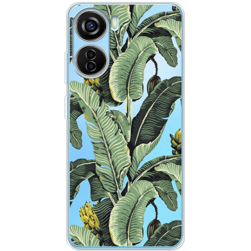 Прозрачный чехол BoxFace ZTE Blade V40 Design Banana Leaves