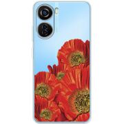 Прозрачный чехол BoxFace ZTE Blade V40 Design Red Poppies