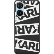 Черный чехол BoxFace ZTE Blade V40 Design White Karl