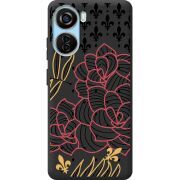 Черный чехол BoxFace ZTE Blade V40 Design FranceFlowers