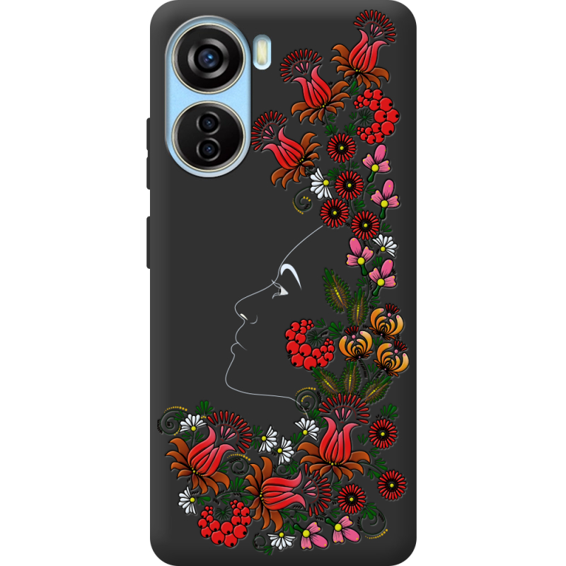 Черный чехол BoxFace ZTE Blade V40 Design 3D Ukrainian Muse