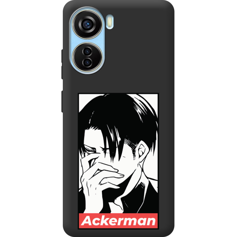 Черный чехол BoxFace ZTE Blade V40 Design Attack On Titan - Ackerman