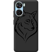 Черный чехол BoxFace ZTE Blade V40 Design Wolf