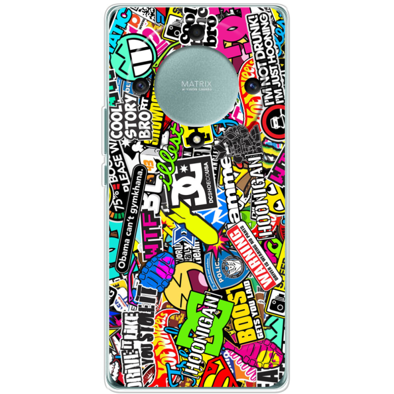 Чехол BoxFace Honor Magic 5 Lite 5G Multicolored Inscriptions