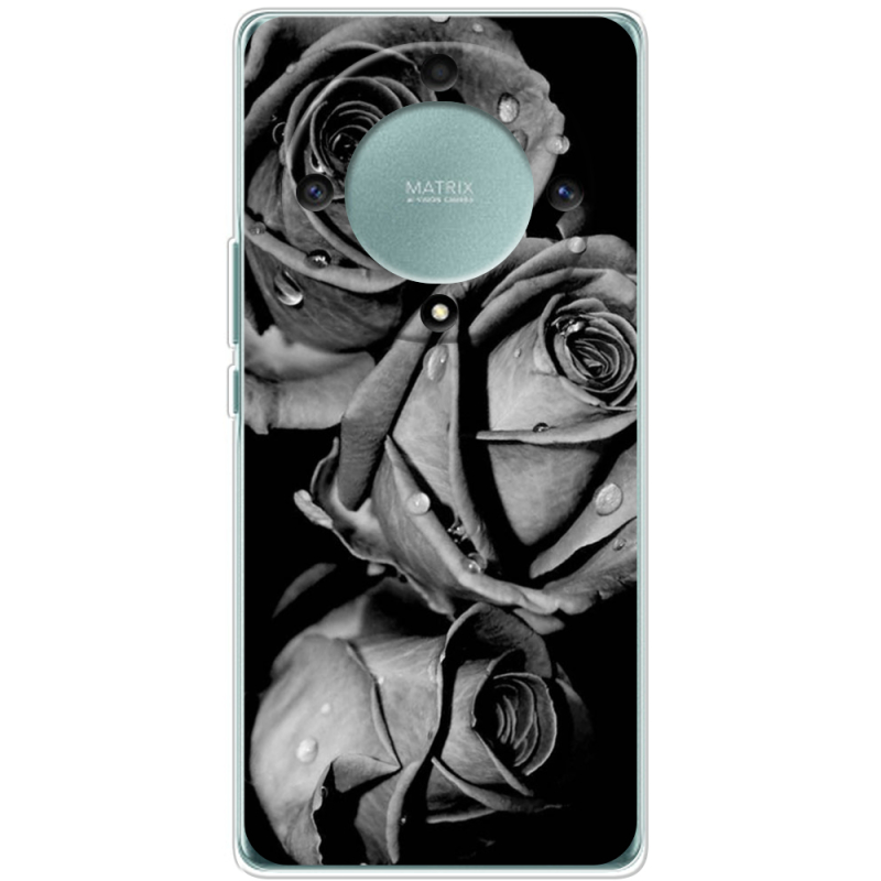 Чехол BoxFace Honor Magic 5 Lite 5G Black and White Roses