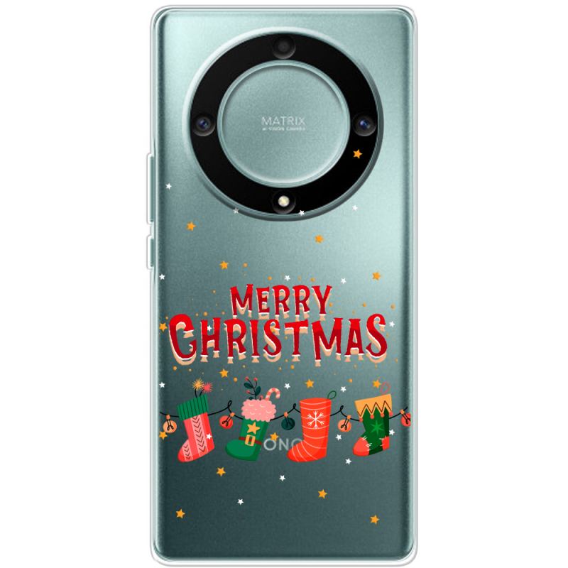 Прозрачный чехол BoxFace Honor Magic 5 Lite 5G Merry Christmas