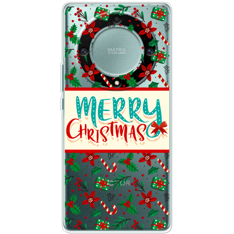 Прозрачный чехол BoxFace Honor Magic 5 Lite 5G Vintage Christmas Pattern