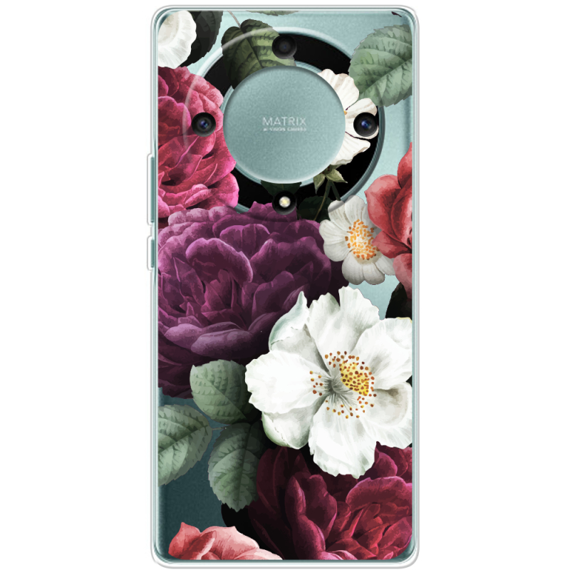 Прозрачный чехол BoxFace Honor Magic 5 Lite 5G Floral Dark Dreams