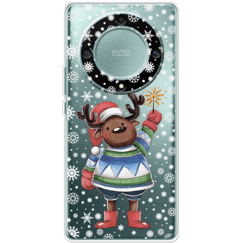 Прозрачный чехол BoxFace Honor Magic 5 Lite 5G Christmas Deer with Snow