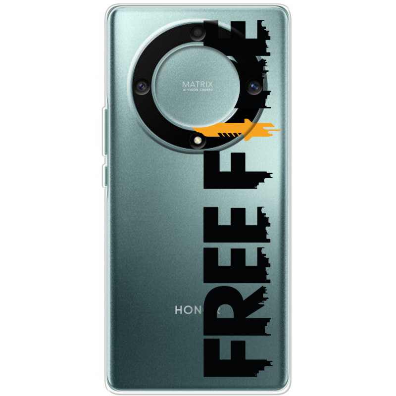 Прозрачный чехол BoxFace Honor Magic 5 Lite 5G Free Fire Black Logo