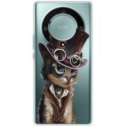 Прозрачный чехол BoxFace Honor Magic 5 Lite 5G Steampunk Cat