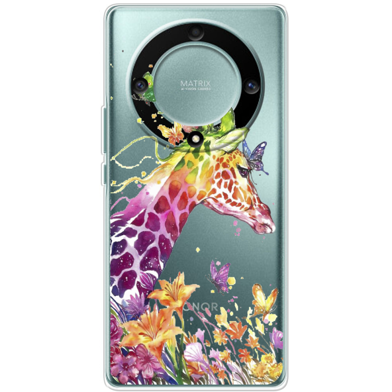 Прозрачный чехол BoxFace Honor Magic 5 Lite 5G Colorful Giraffe