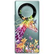 Прозрачный чехол BoxFace Honor Magic 5 Lite 5G Colorful Giraffe