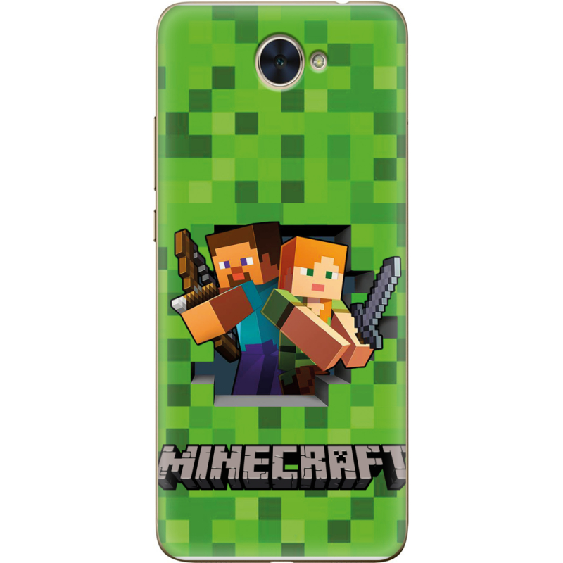 Чехол Uprint Huawei Y7 2017 Майнкрафт Стів і Алекс