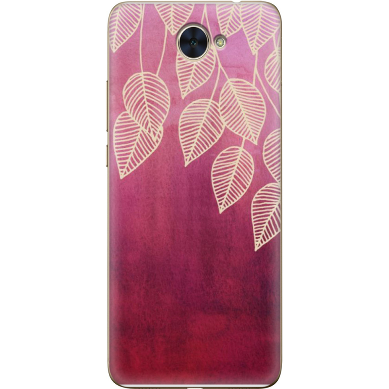 Чехол Uprint Huawei Y7 2017 Gold Leaves