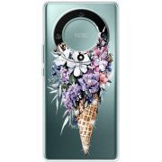 Чехол со стразами BoxFace Honor Magic 5 Lite 5G Ice Cream Flowers