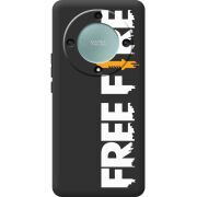 Черный чехол BoxFace Honor Magic 5 Lite 5G Free Fire White Logo