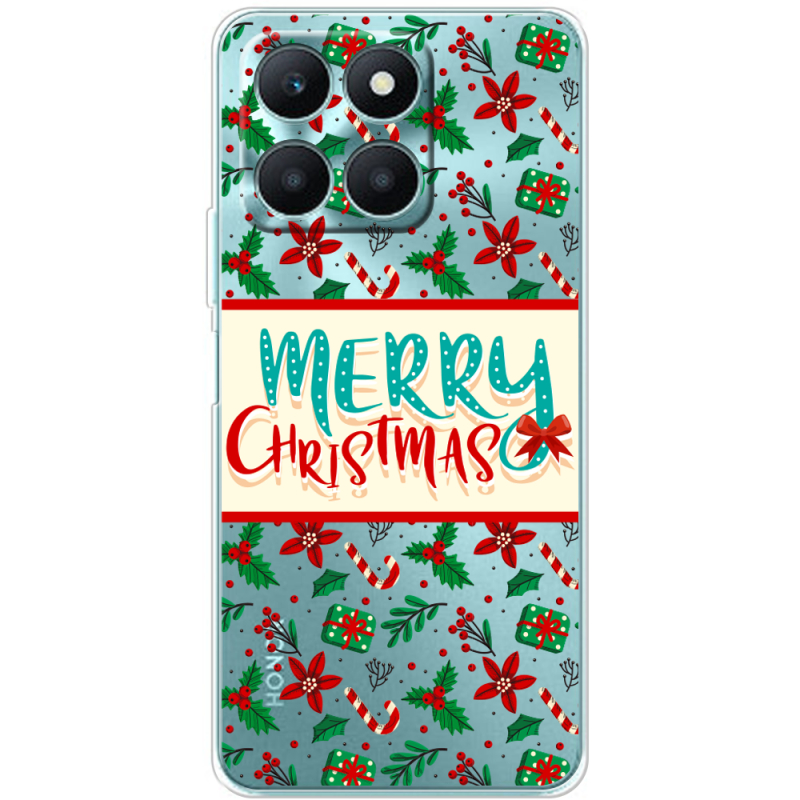 Прозрачный чехол BoxFace Honor X6a Vintage Christmas Pattern