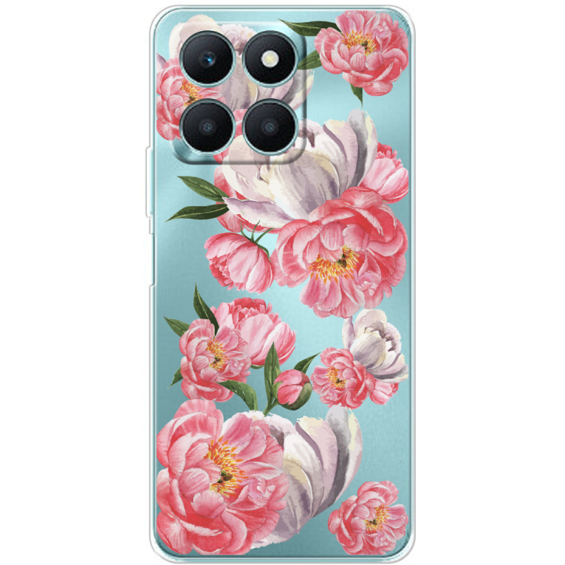 Прозрачный чехол BoxFace Honor X6a Peony Watercolor Style