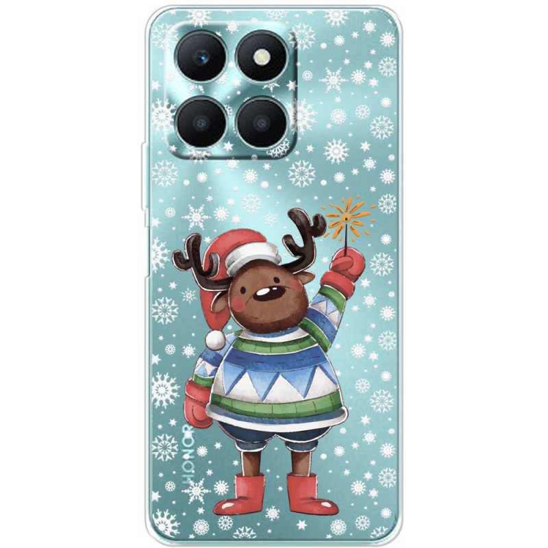 Прозрачный чехол BoxFace Honor X6a Christmas Deer with Snow