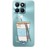 Прозрачный чехол BoxFace Honor X6a Segull in Cofee Pool