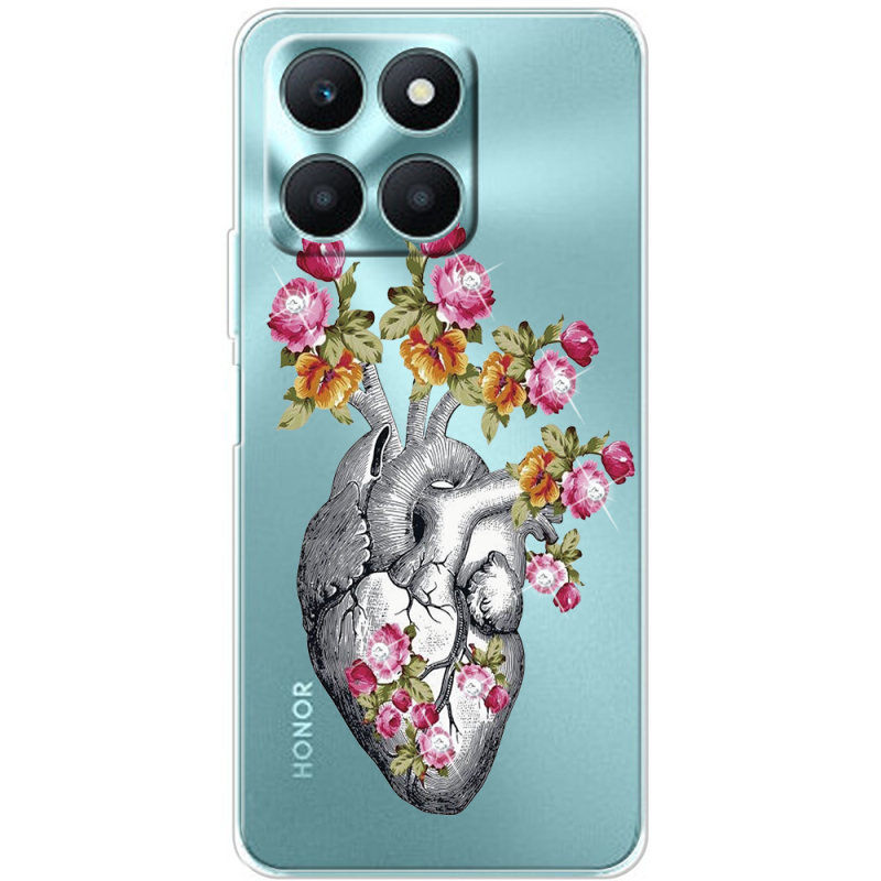 Чехол со стразами BoxFace Honor X6a Heart