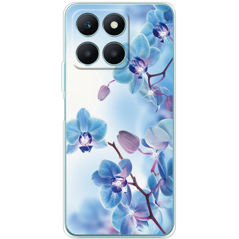 Чехол со стразами BoxFace Honor X6a Orchids