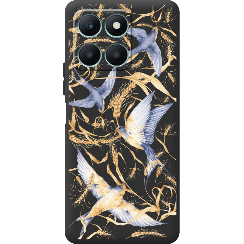 Черный чехол BoxFace Honor X6a Ластівки