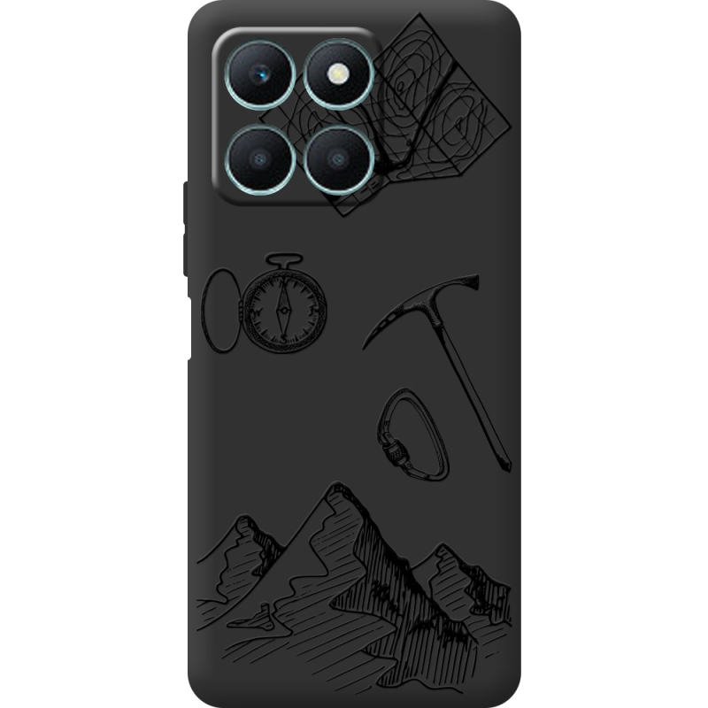 Черный чехол BoxFace Honor X6a Mountains