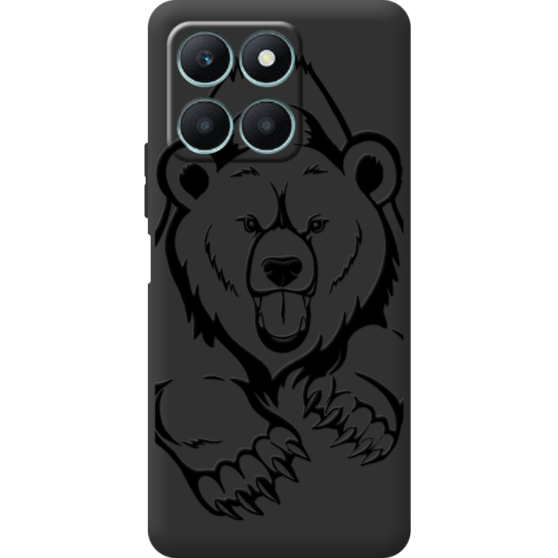 Черный чехол BoxFace Honor X6a Grizzly Bear