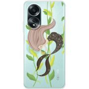 Прозрачный чехол BoxFace OPPO A58 4G Cute Mermaid